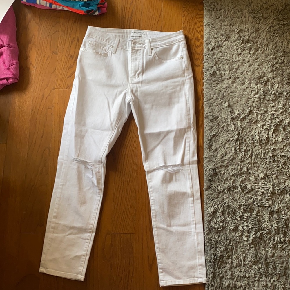 Just black denim white jeans